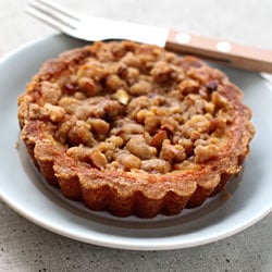 Crunchy and Custardy Peach Tart