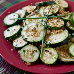 Zucchini with Walnuts & Chives