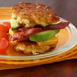 Corn & Zucchini Fritter Stacks