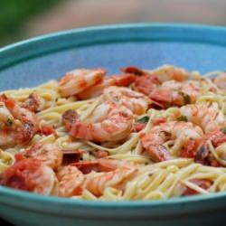Fettucine with Basil Cream