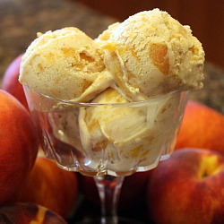 Caramelized Peach Ice Cream