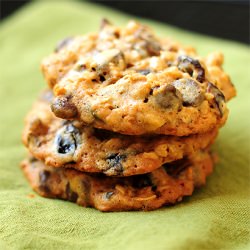 Chocolate Cherry Walnut Cookies