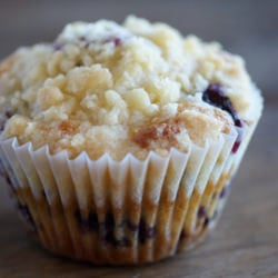 Brown Butter Blueberry Muffins