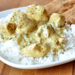 Basil Chicken & Coconut Curry Sauce