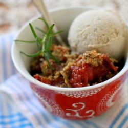 Rosemary Plum Crumble