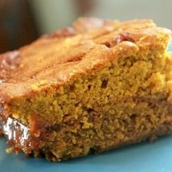 Salted Caramel Pumpkin Blondies