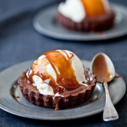 Brownies, Ginger Ice Cream, Caramel