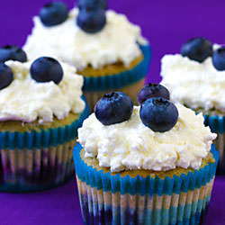 Blueberries & Cream Cupcakes