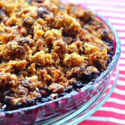Mango and Berries Coconut Crumble