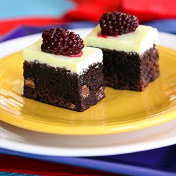 Lemon Frosted Raspberry Brownies