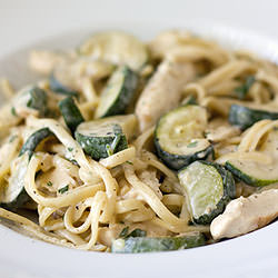 Healthy Chicken-Zucchini Alfredo