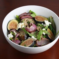 Sausages with Figs and Greens