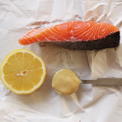 Baked Salmon with a Dijon Crust