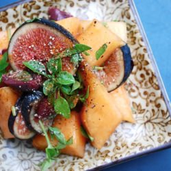 Savory Cantaloupe Salad with Figs