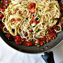 Homemade Spaghetti, Heirloom Tomato