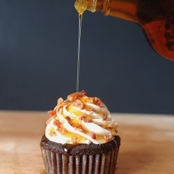 Chocolate Bacon Cupcakes w/ Maple