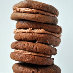 Chocolate Malt Sandwich Cookies