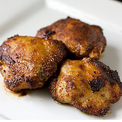 Spicy Honey-Brushed Chicken Thighs