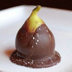 Chocolate-Covered Fig with Sea Salt