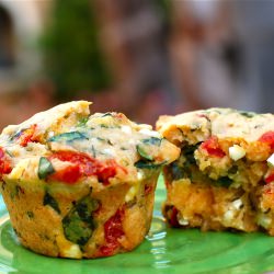 Spinach, Feta & Peppadew Muffins