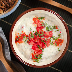 Tomato and Cucumber Raita