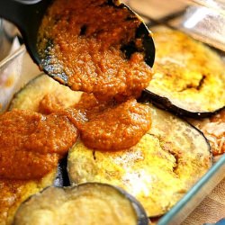 Eggplant Curry with Yogurt Sauce