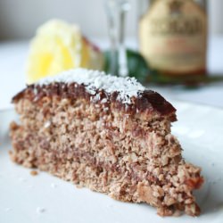 Coconut-Walnut Cake with Chocolate