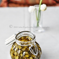 Pickled Zucchini in Rosemary, Garlic