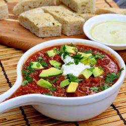 Roasted Tomato Black Bean Soup