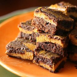 Pumpkin Cheesecake Swirl Brownies