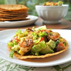 Prawns And Salsa Tostadas
