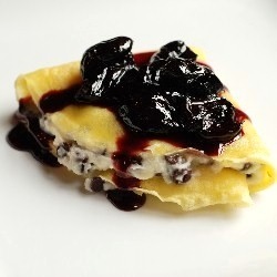 Mascarpone Crepes with Cherries