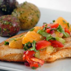 Chicken with Orange and Herb Salsa