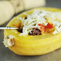 Stuffed Spaghetti Squash Boats