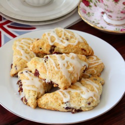 Cranberry Orange Glazed Scones