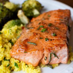 Apple and Horseradish Glazed Salmon
