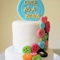 Cute as a Button Cake