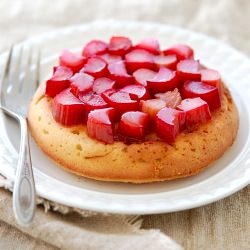 Coconut and Rhubarb Cake