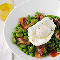 Broad Bean Pancetta Salad