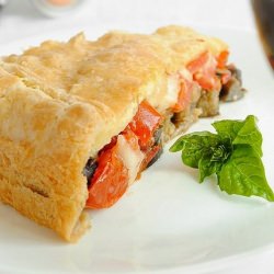 Eggplant, Tomato, Cheese Quiche