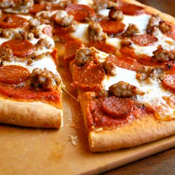 Italian Sausage and Pepperoni Pizza