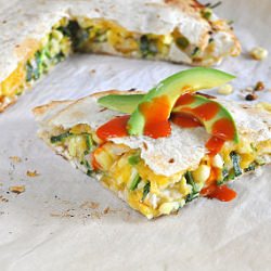 Corn and Zucchini Quesadilla
