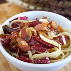 Grilled Radicchio Pasta with Bacon