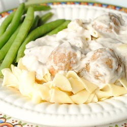 Mushroom and Meatball Pasta