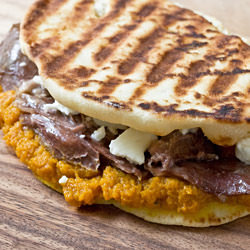 Pumpkin, Duck Confit & Feta Panini