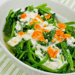 Stir Fried Spinach with Salted Egg
