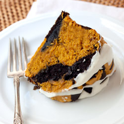 Chocolate-Pumpkin Marble Cake