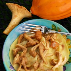 Chanterelles with Squash Ravioli