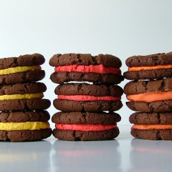 Homemade Oreos with Autumn Centers