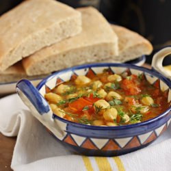 Moroccan Chickpea Soup & K’sra